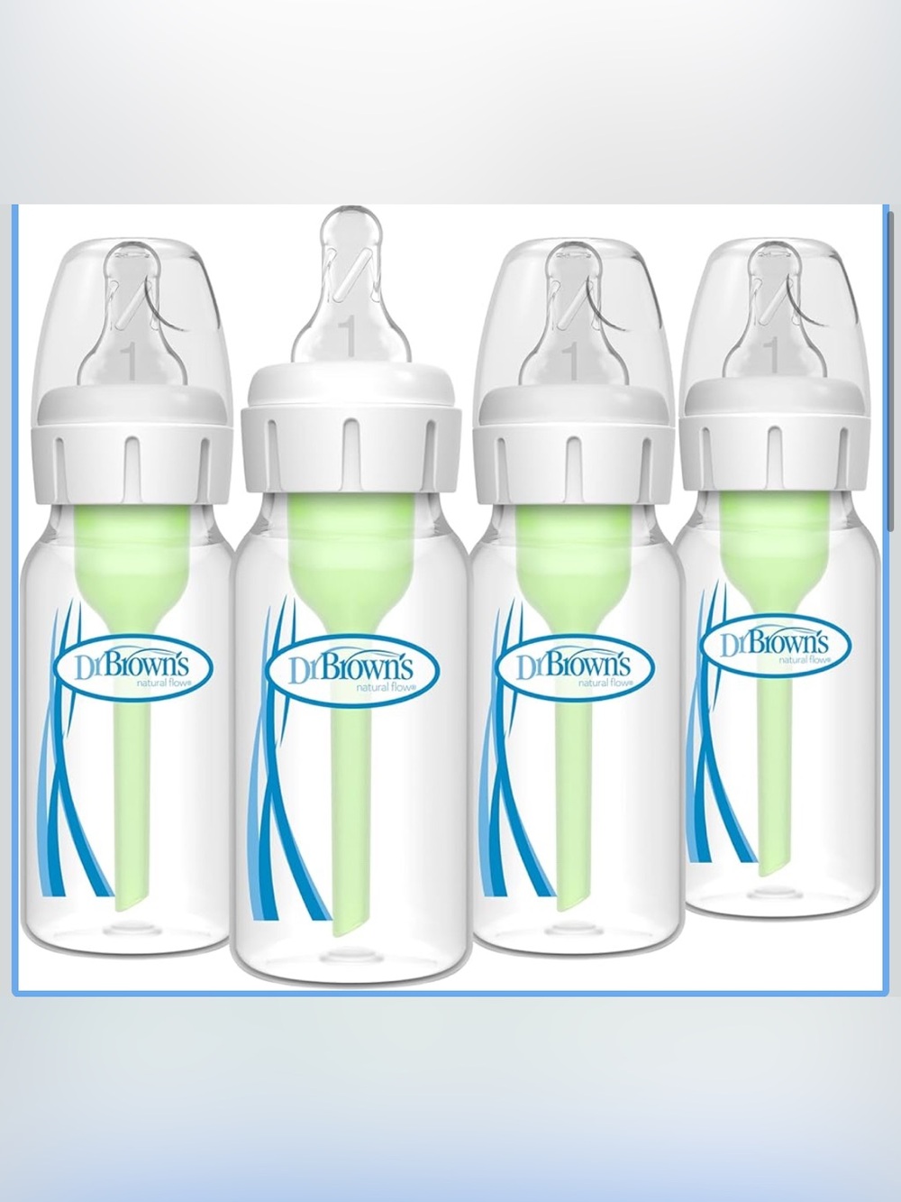 4 Pack Dr. Brown's Natural Flow Baby Bottles Level 1 in 4 oz’s